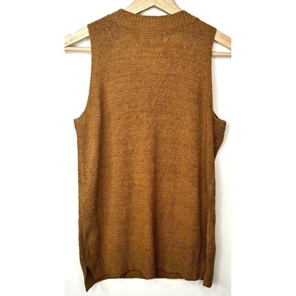 Old Navy Knit Tank Top Woman  Size XS Gold Sleeveless Pullover - Picture 2 of 10